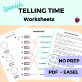 Telling time in Spanish Worksheets - Las horas - Key Answe
