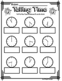 telling time to half hour worksheet teaching resources teachers pay