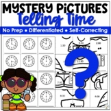 Telling time to the half-hour, 5 minutes and telling time 