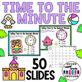 Telling time to the minute - telling time Google Slides™
