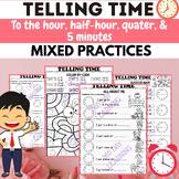 Telling time to the minutes/ Mixed practice (Color by code