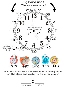 Preview of Telling time worksheet