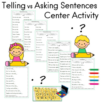 Telling vs Asking Sentences Center Activity by Sailing Through the