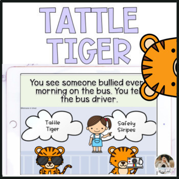 Preview of Telling vs Tattling Counseling Activities for Social Skills