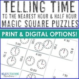 Telling Time to the Hour and Half Hour Worksheet Alternati