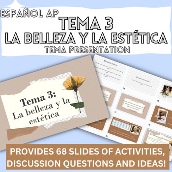 Preview of Tema 3 - La Belleza y La Estética Actividades