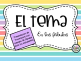 Tema - Editable Powerpoint & Lecturas - Spanish Reading