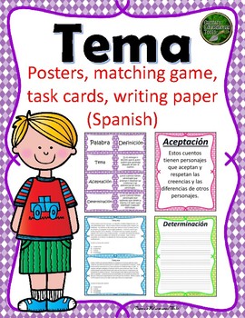 Preview of Tema - Theme - Spanish Reading