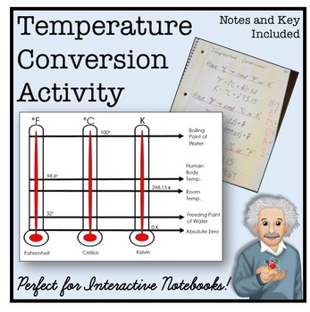 Preview of Temperature Conversion ISN Lesson