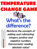 Temperature Change Dice Game - Integers