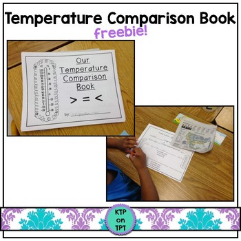 Preview of Temperature Comparison Freebie (class book for math and science fun!)