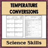 Temperature Conversions Worksheet