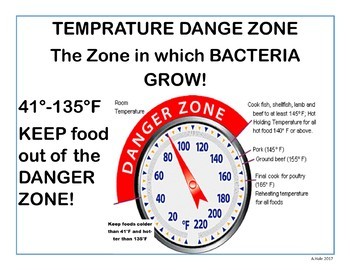 Preview of Culinary - Safety and Sanitation Temperature Danger Zone Poster