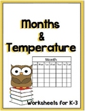 Temperature, Months, Seasons and Days of the Week NO PREP 