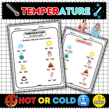 Preview of Temperature Tales: Exploring Hot and Cold Activity Pack