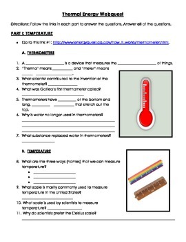 Chemistry Webquest Worksheets Teachers Pay Teachers