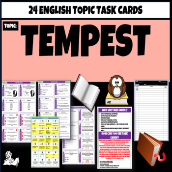 Preview of Tempest English Literature or Drama Task Cards