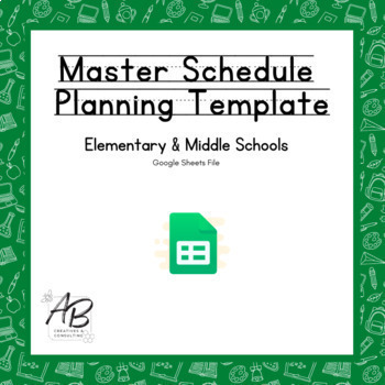 Preview of Template - Blank Bell Schedule Planner - Elementary & Middle Grades