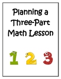 Template For Planning a Three-Part Math Lesson