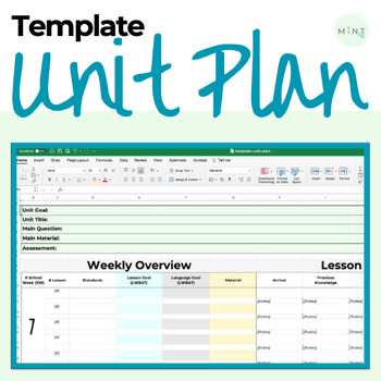 Preview of Template Unit Plan