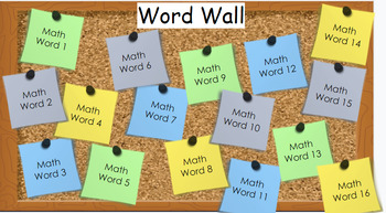 Preview of Template for Digital Vocabulary Word Wall