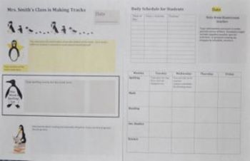 Preview of Template for Weekly Newsletter and Lesson Plans