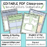 Template-for-classroom-newsletter PDF Editable Colored & B