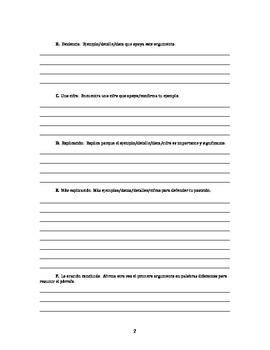spanish essay template