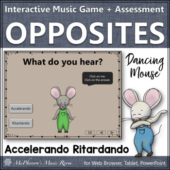 Preview of Tempo Accelerando and Ritardando Interactive Music Game {Dancing Mouse}