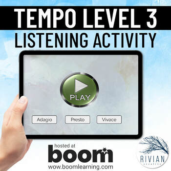 Preview of Tempo Activity with 7 Tempo Markings Music Theory Boom Cards