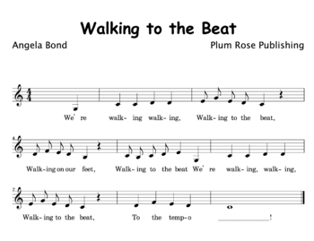 Preview of Tempo/Beat Elementary Music Song "Walking to the Beat" (Tempo, Beat)
