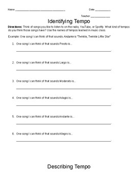 Preview of Tempo: Identifying and Reflecting