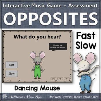 Preview of Tempo Fast and Slow Music Opposite Interactive Music Game {Dancing Mouse}
