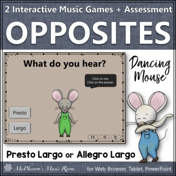 Preview of Tempo Presto Largo or Allegro Largo Interactive Music Games {Mouse}