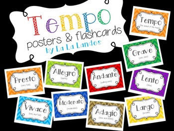 Preview of Tempo Posters and Flashcards