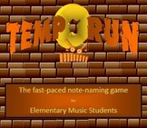 Tempo Run – a game teaching treble clef notes and rhythm values