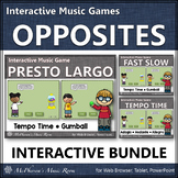 Tempo Music Opposites Interactive Music Games Bundle {Gumball}