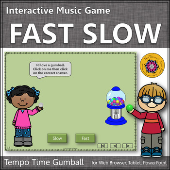 Preview of Tempo Fast and Slow Music Opposite Interactive Music Game {Gumball}