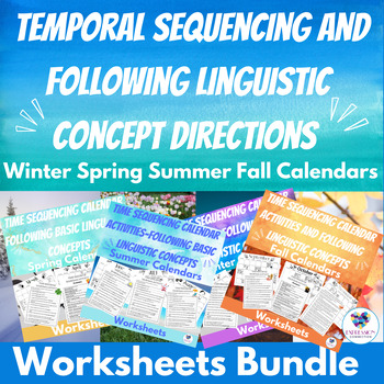 Preview of Temporal Sequencing Calendar Questions And Following Linguistic Concepts Bundle