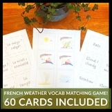 Temps et Météo - French Weather Vocabulary Matching Review Game