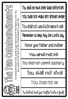 Ten (10) Commandments Activity Pack (Catholic, Protestant & Modern