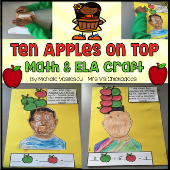 Preview of Ten Apples On Top: ELA & Math Craft
