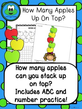 Preview of Ten Apples Up On Top Writing and Counting Activity