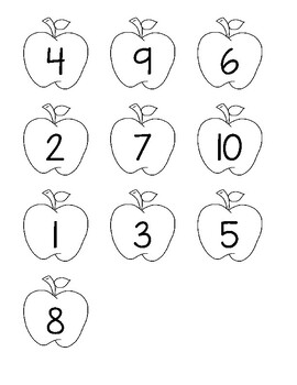 Preview of Ten Apples Up on Top Math Activity for Numbers 1-10