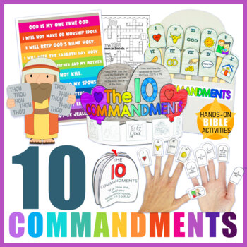 Preview of The Ten Commandments Bible Activity Pack