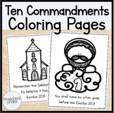 Ten Commandments Bible Verses Coloring Pages - Preschool M