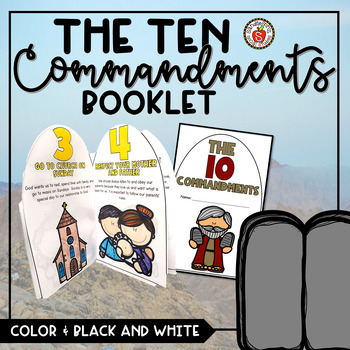 Preview of Ten Commandments Catholic Booklet -Little Learners - 10 Commandments Mini Book
