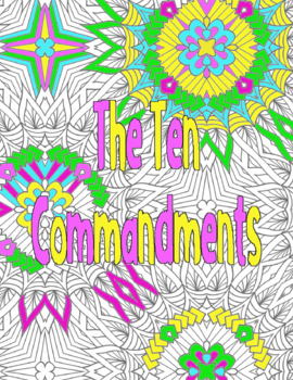 Ten Commandments Coloring Pages by Ron Brooks | TPT