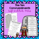 Ten Commandments Craft, Worksheets, and Posters, (Two vers