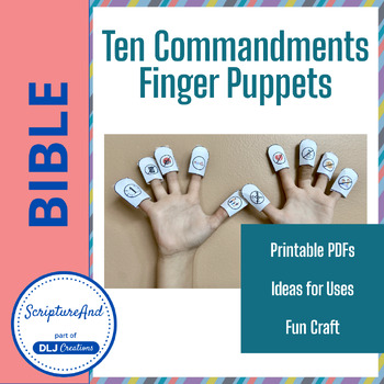 Ten Commandments Finger Puppets by DLJ Creations | TPT